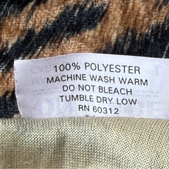 On Stage Women's Animal Print - Tiger, Velvet Textured Raw Hem Tank Top, Size L - Picture 4 of 5